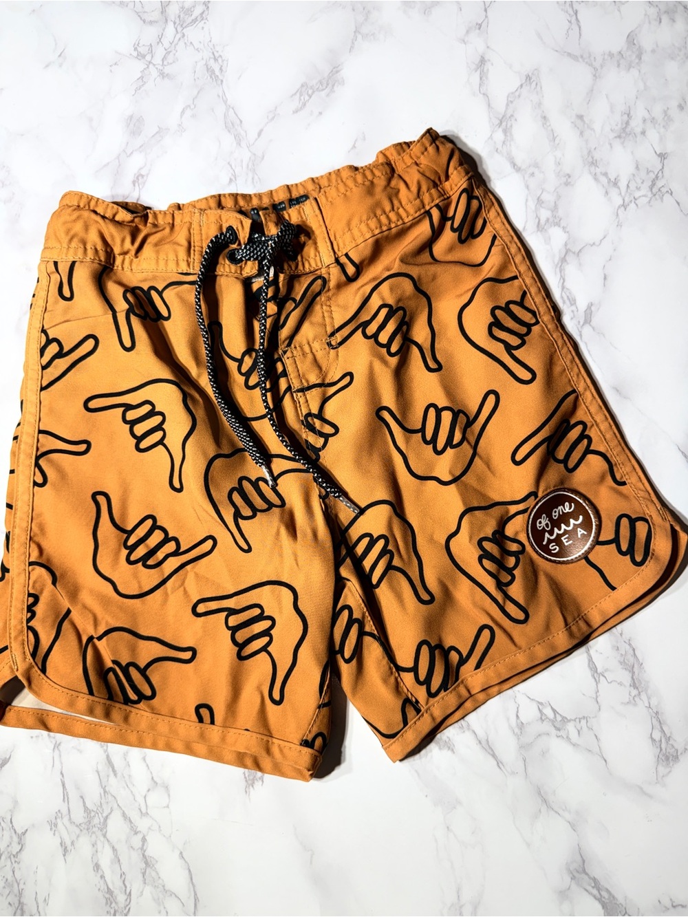 Of one sea tan Shaka shorts surf shorts swim board shorts Hawaii 7/8 boys